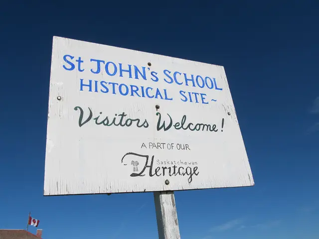St. John's School Historical Site welcome sign